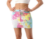 Rebel Groove Shorts Tie Dye Multi Skirt Womens
