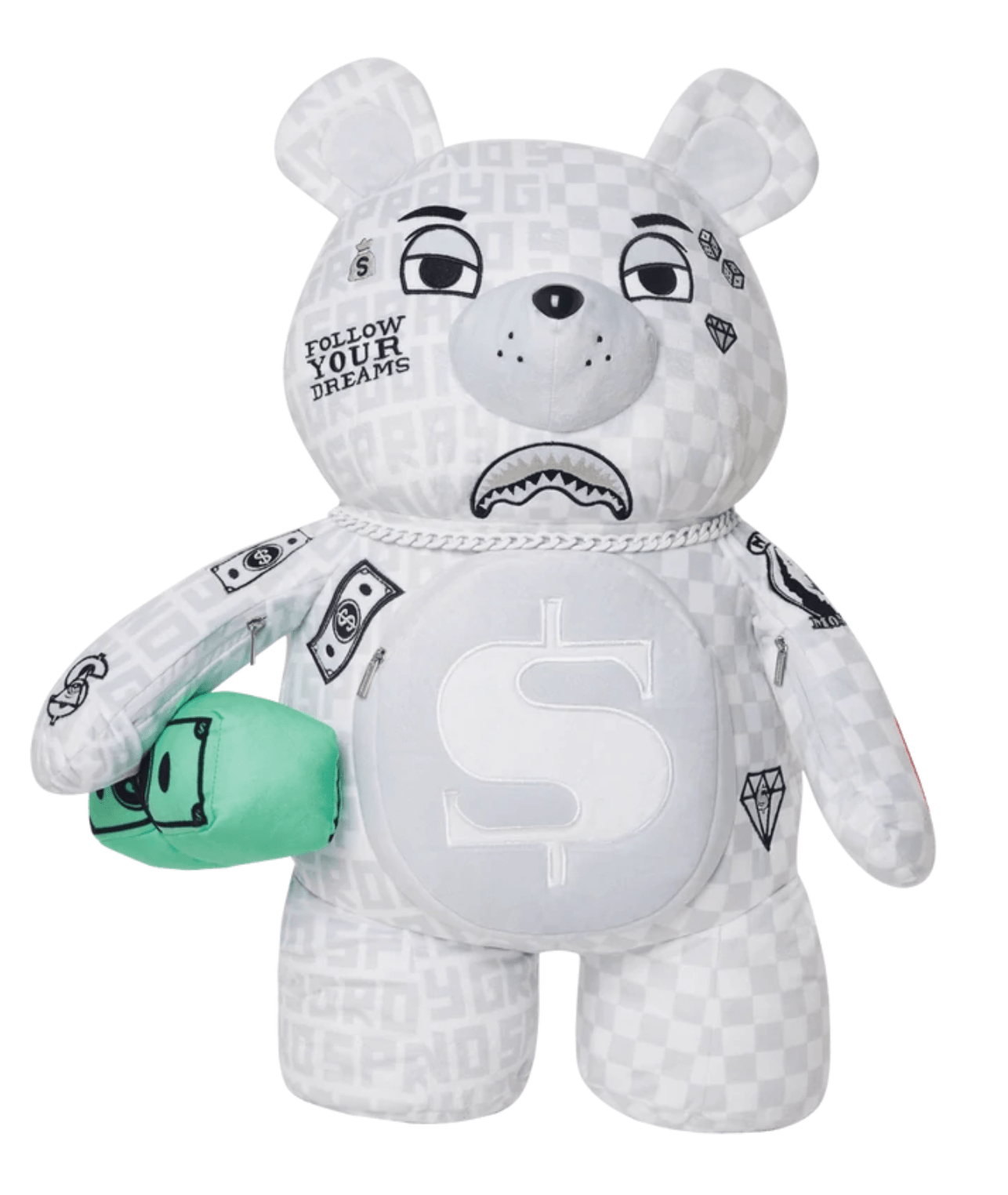 Sprayground Moneybear Split Weird Multicolored Bear Backpack