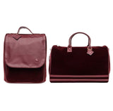 Tote & Carry Bags Burgundy Velour Backpack