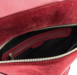Tote & Carry Bags Burgundy Velour Regular Duffle Bag
