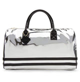 Tote & Carry Bags Silver Patent Apollo I Regular Duffle Bag