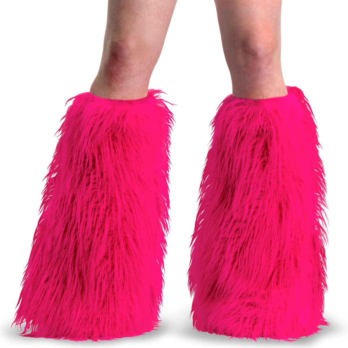 Adult Hot Pink Faux Fur Boot Sleeve, Leg Warmer