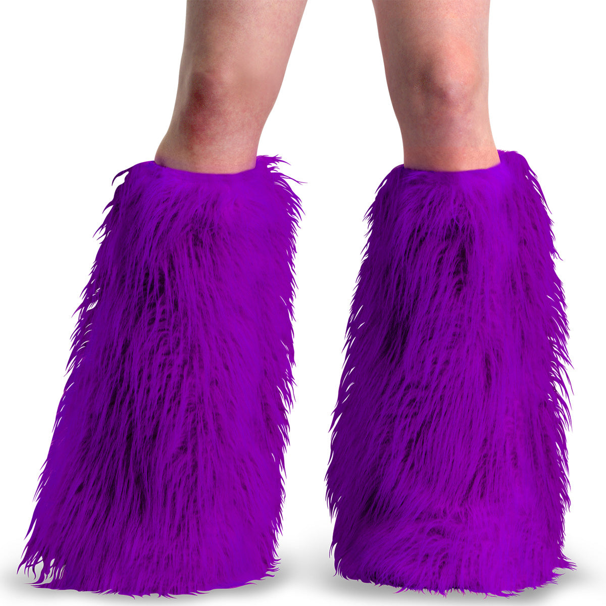 Adult Purple Faux Fur Boot Sleeve, Leg Warmer